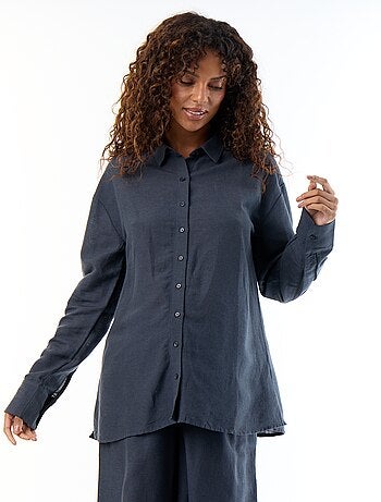 Chemise de maternité en lin mélangé