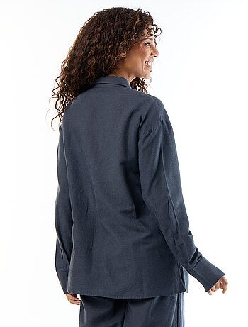 Chemise de maternité en lin mélangé