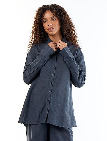 Chemise de maternité en lin mélangé