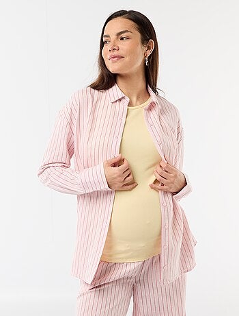 Chemise de maternité en lin mélangé