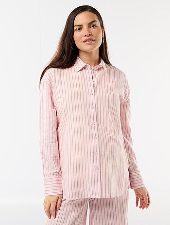 Chemise de maternité en lin mélangé
