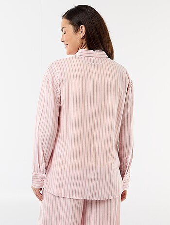 Chemise de maternité en lin mélangé