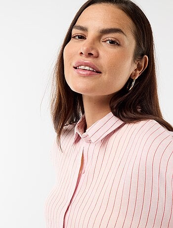 Chemise de maternité en lin mélangé