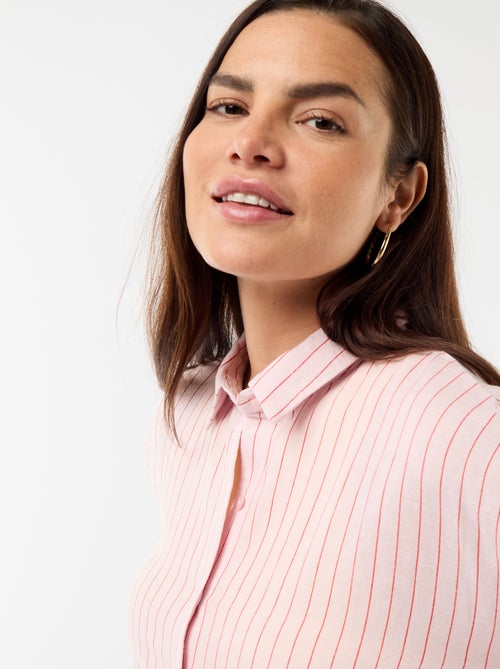 Chemise de maternité en lin mélangé - Kiabi