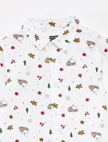Chemise de Noël all-over en coton