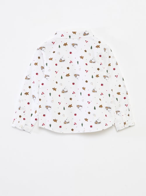 Chemise de Noël all-over en coton - Kiabi