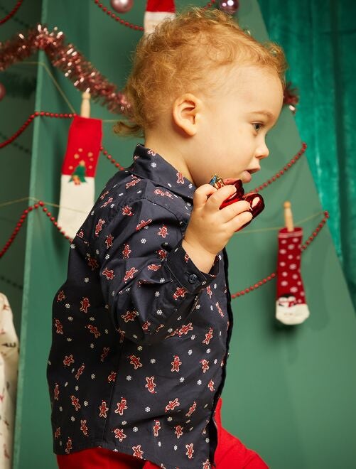 Bébé Fille Imprimé Noël À Volants Body & À Nœud Papillon Jupe & Bandeau, Mode en ligne
