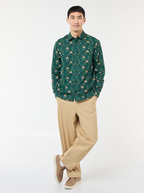 Chemise de Noël imprimée - Kiabi