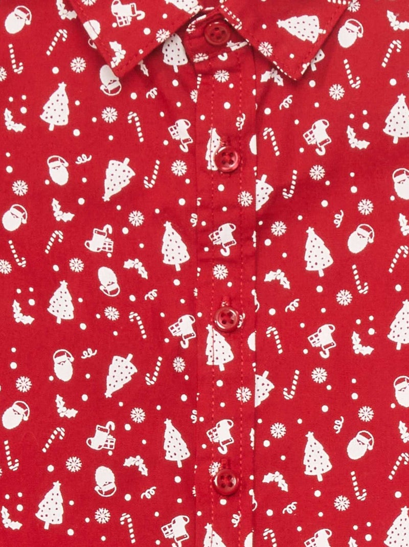 Chemise De Noël Moche Femme Victoria Jones - Bleu Denim à Rennes Boutonnée