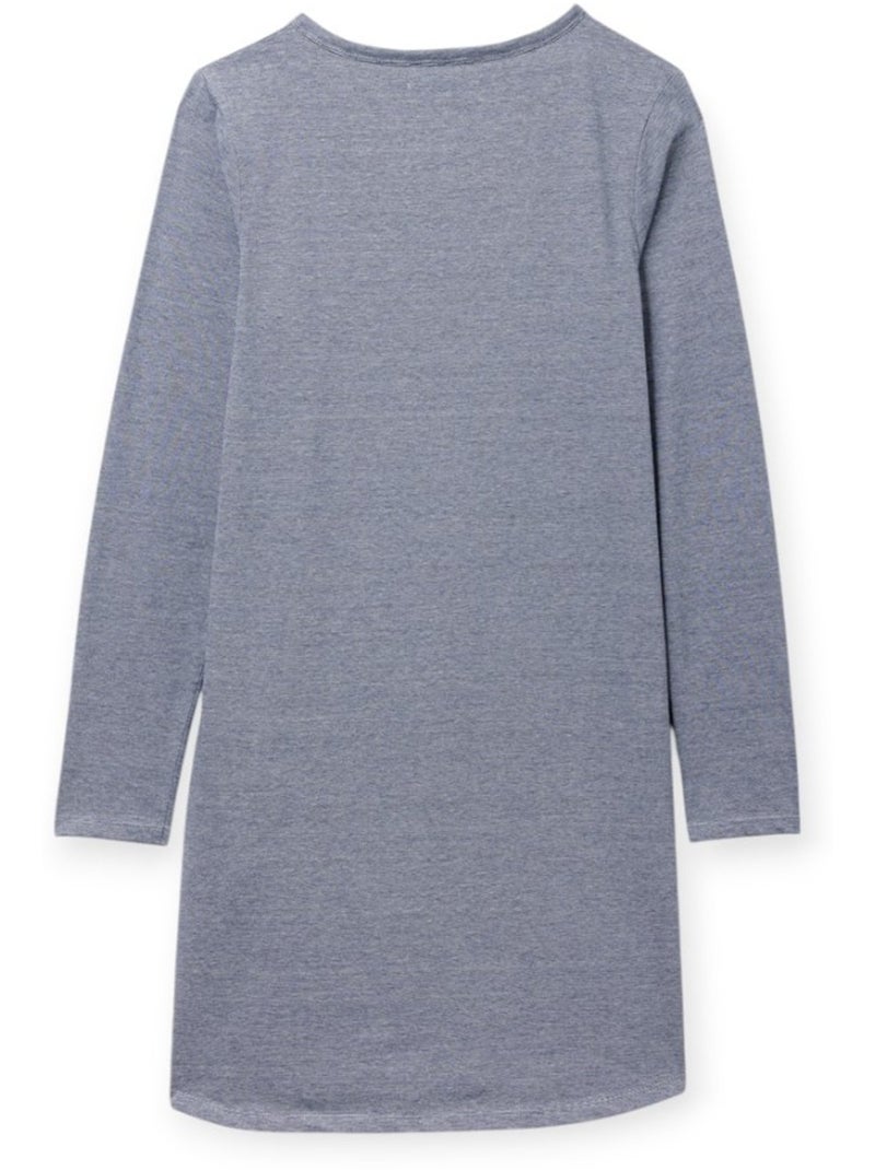 Chemise de nuit - Terre de Marins Blanc Bleu - Kiabi