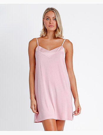 Chemise de nuit à bandes en satin ADMAS CLASSIC pour femme