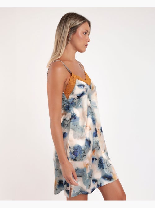 Chemise de nuit à bretelles en mosaïque ADMAS LUXURY pour femme - Kiabi