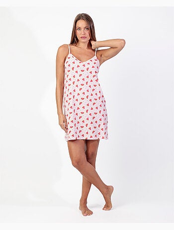 Chemise de nuit à bretelles pastèque pour femme ADMAS