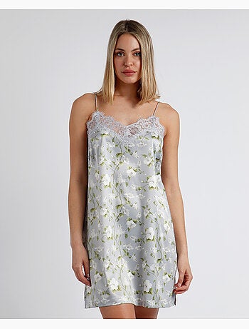 Chemise de nuit à bretelles style perles pour femme ADMAS GARDEN