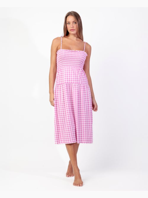 Chemise de nuit à bretelles Vichy Mood pour femme ADMAS - Kiabi