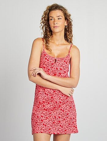 Chemise de nuit à fines bretelles