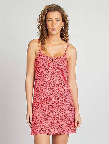 Chemise de nuit à fines bretelles