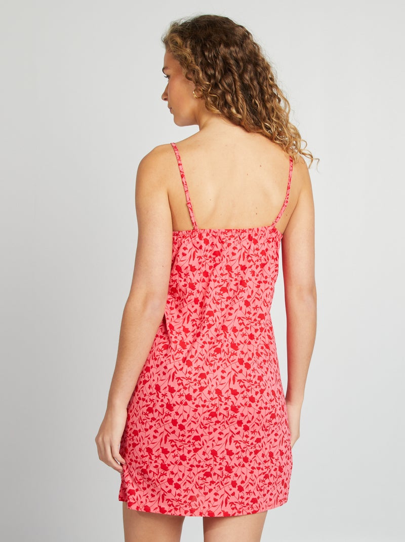 Chemise de nuit à fines bretelles Rose - Kiabi