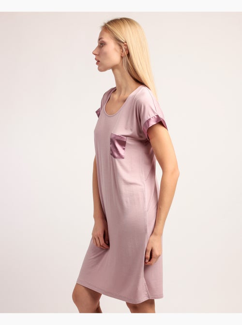 Chemise de nuit à manches courtes ADMAS CLASSIC pour femme Soft Dreams - Kiabi Chemise de nuit à manches courtes ADMAS CLASSIC pour femme Soft Dreams - Kiabi