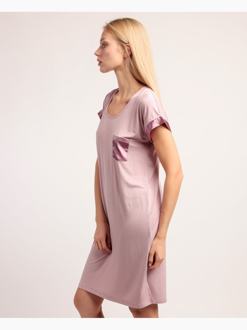 Chemise de nuit à manches courtes ADMAS CLASSIC pour femme Soft Dreams Rose clair - Kiabi
