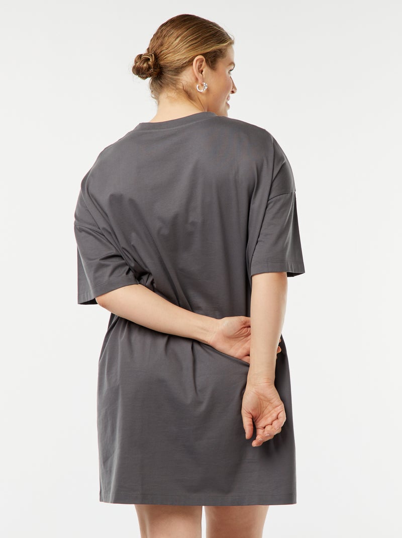 Chemise de nuit à manches courtes 'Disney' Gris Stitch - Kiabi