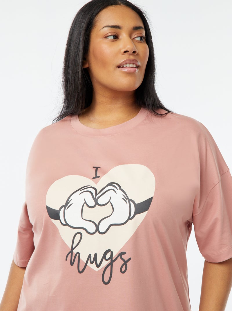 Chemise de nuit à manches courtes 'Disney' Rose Minnie - Kiabi