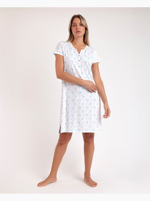 Chemise de nuit à manches courtes pour femme ADMAS > - Kiabi