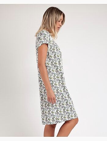 Chemise de nuit à manches courtes pour femme ADMAS GARDEN Dream Flowers