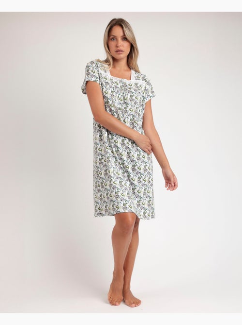 Chemise de nuit à manches courtes pour femme ADMAS GARDEN Dream Flowers - Kiabi