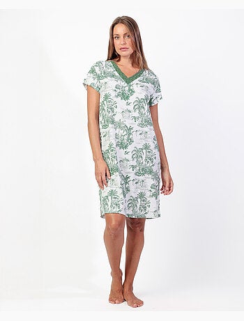 Chemise de nuit à manches courtes Summer Paradise pour femme ADMAS