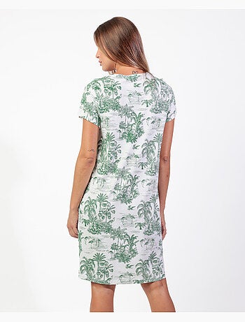 Chemise de nuit à manches courtes Summer Paradise pour femme ADMAS