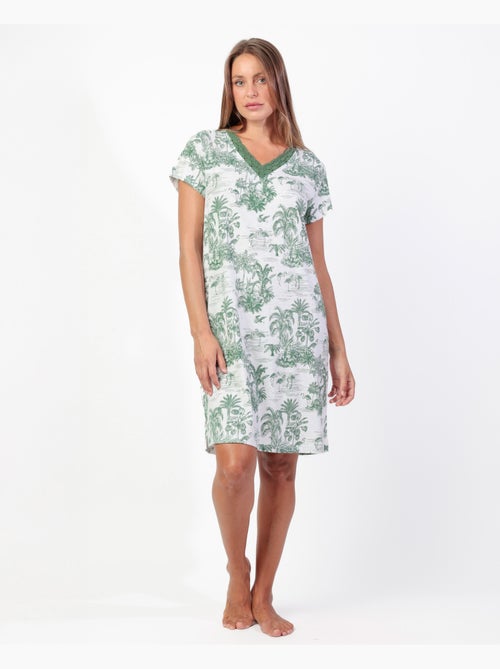 Chemise de nuit à manches courtes Summer Paradise pour femme ADMAS - Kiabi