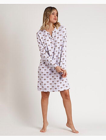 Chemise de nuit à manches longues ADMAS pour femme >