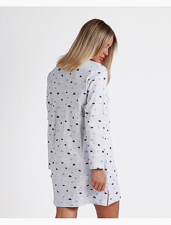 Chemise de nuit à manches longues Cloudy Nights pour femme ADMAS