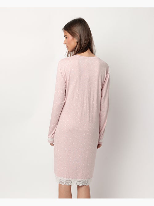 Chemise de nuit à manches longues et curs ouverts pour femme ADMAS CLASSIC - Kiabi Chemise de nuit à manches longues et curs ouverts pour femme ADMAS CLASSIC - Kiabi