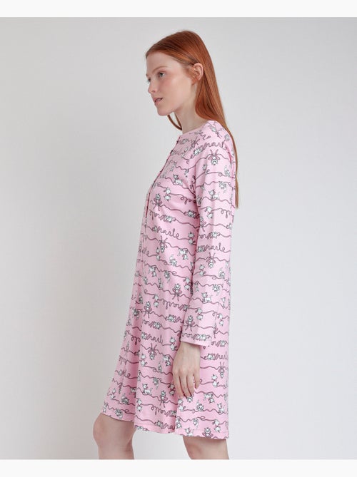 Chemise de nuit à manches longues et patte de boutonnage imprimée Disney pour femme - Kiabi Chemise de nuit à manches longues et patte de boutonnage imprimée Disney pour femme - Kiabi