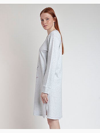 Chemise de nuit à manches longues et patte de boutonnage Marie pour femme Disney