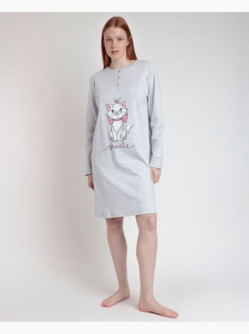 Chemise de nuit à manches longues et patte de boutonnage Marie pour femme Disney - Kiabi