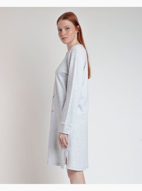 Chemise de nuit à manches longues et patte de boutonnage Marie pour femme Disney - Kiabi