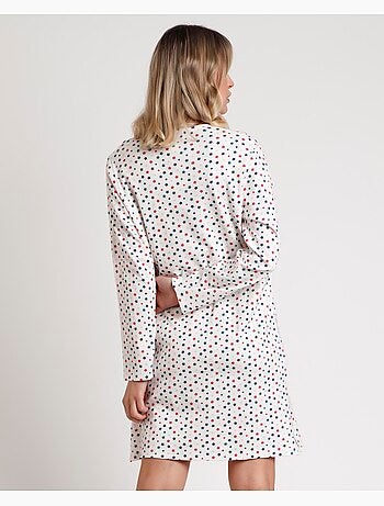Chemise de nuit à manches longues et patte d'étoile ADMAS pour femme