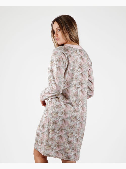 Chemise de nuit à manches longues pour femme ADMAS GARDEN Made With Love - Kiabi Chemise de nuit à manches longues pour femme ADMAS GARDEN Made With Love - Kiabi