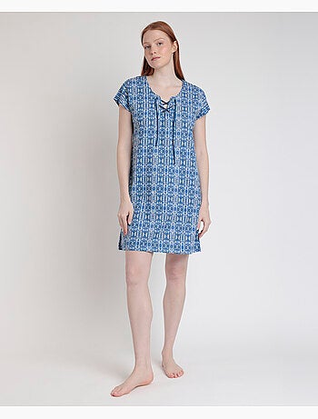 Chemise de nuit à manches tombantes ADMAS Ibiza Trip pour femme