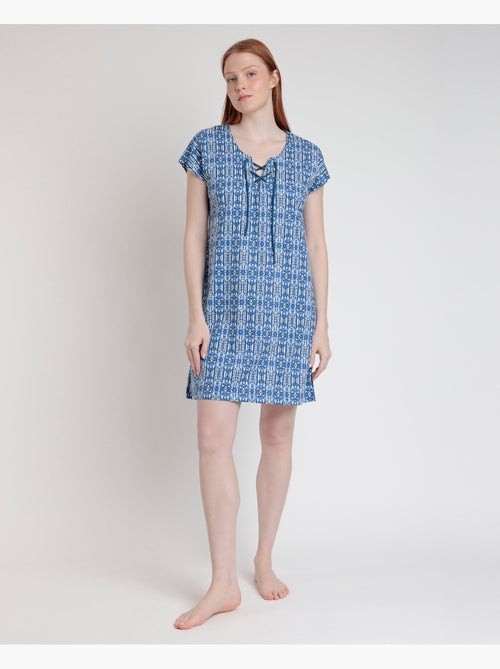 Chemise de nuit à manches tombantes ADMAS Ibiza Trip pour femme - Kiabi Chemise de nuit à manches tombantes ADMAS Ibiza Trip pour femme - Kiabi