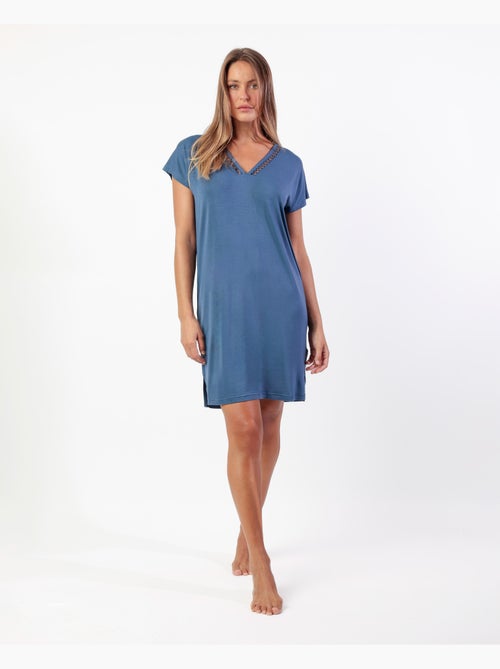 Chemise de nuit à manches tombantes Fresh Air pour femme ADMAS CLASSIC - Kiabi Chemise de nuit à manches tombantes Fresh Air pour femme ADMAS CLASSIC - Kiabi