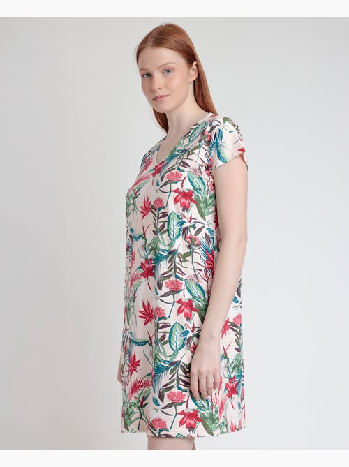 Chemise de nuit à manches tombantes Tropical Spirit pour femme ADMAS GARDEN - Kiabi Chemise de nuit à manches tombantes Tropical Spirit pour femme ADMAS GARDEN - Kiabi