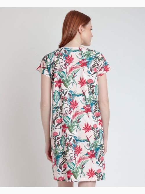 Chemise de nuit à manches tombantes Tropical Spirit pour femme ADMAS GARDEN - Kiabi Chemise de nuit à manches tombantes Tropical Spirit pour femme ADMAS GARDEN - Kiabi