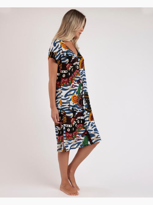 Chemise de nuit africaine de luxe à manches tombantes pour femme ADMAS LUXURY - Kiabi