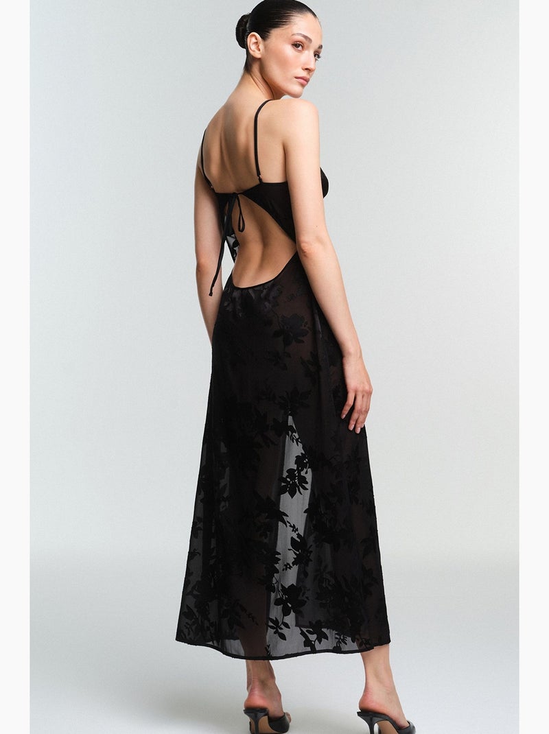 Chemise de nuit amara femme penti Noir - Kiabi