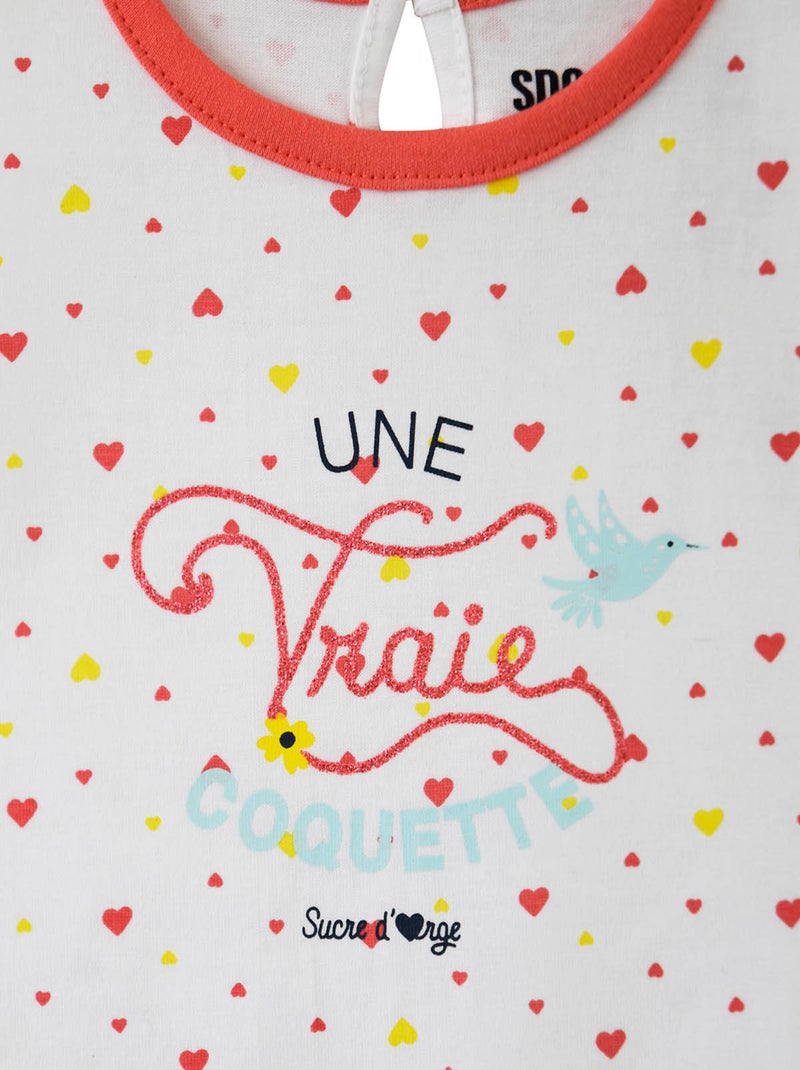 CHEMISE DE NUIT AMEL LES GRANDS DE SUCRE D'ORGE Blanc - Kiabi