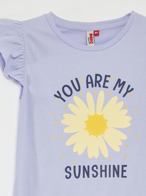 Chemise de nuit avec volants - Kiabi